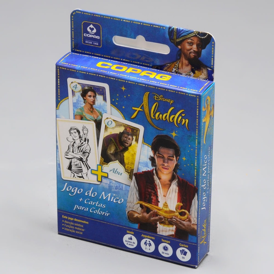 Jogo do Mico + Cartas para Colorir - Aladdin - Copag em Promoção